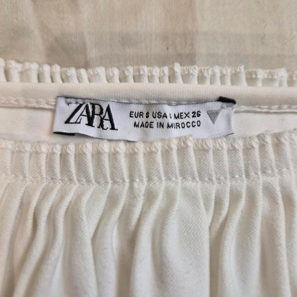 Y2K Zara Tiered Ruffle Crop Tank Top Coquette Fairy Angel Festival Dollette S - Picture 6 of 6